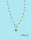 Heart Stone Necklaces in gold - various birthstone colours