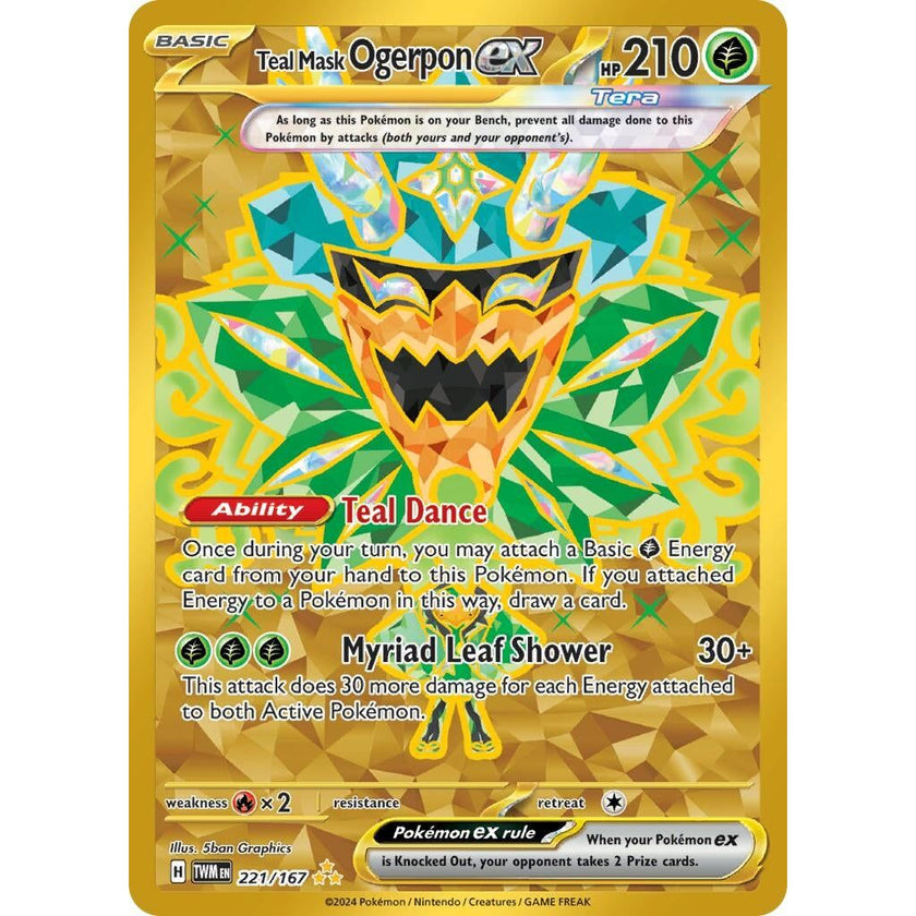 Teal Mask Ogerpon ex (221/167) (TWM)