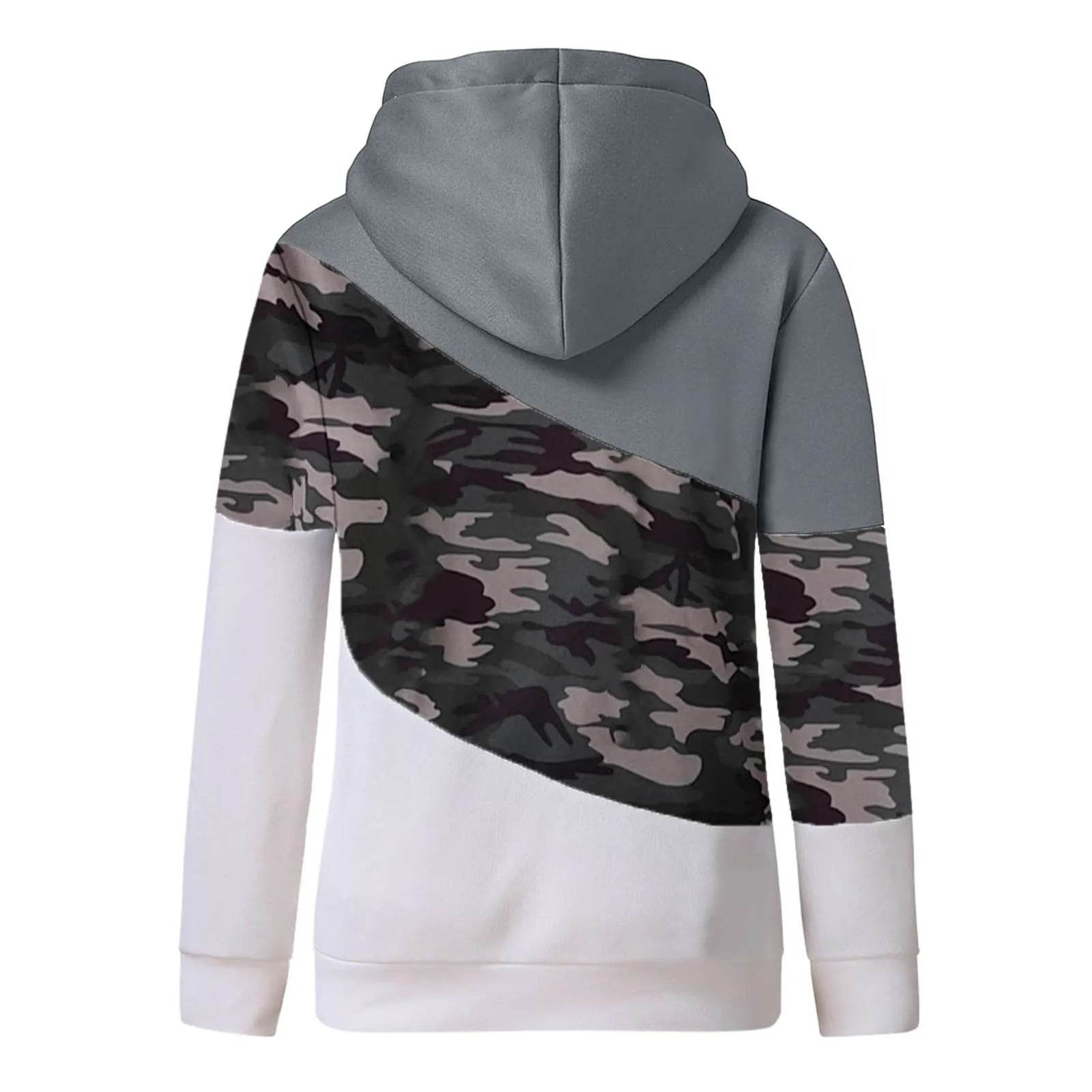 Casual Fashion Women Camouflage Winter hoodie Sweatshirt Pullover Top