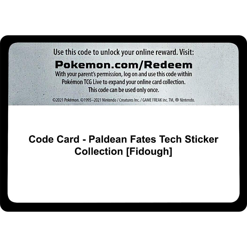 Code Card - Paldean Fates Tech Sticker Collection [Fidough] (PAF)