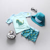 Kids Boys UPF50 Dinosaur Rashguard Swimsuit Set – 3-Piece UV Swimwear (Sizes 90–140cm)