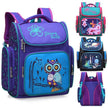 Cartoon Owl Kids School Backpack – 3D Cute Children's Bag (Blue, Purple, Rose Red)