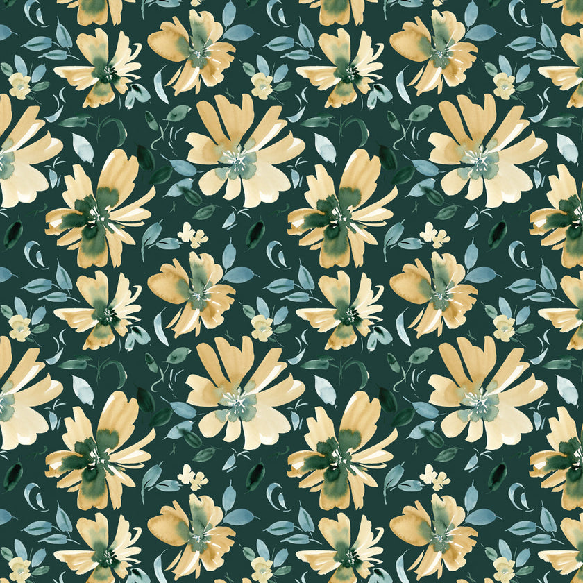 Stephanie Ryan - Golden Hour - Sunset Blossoms Deep Teal