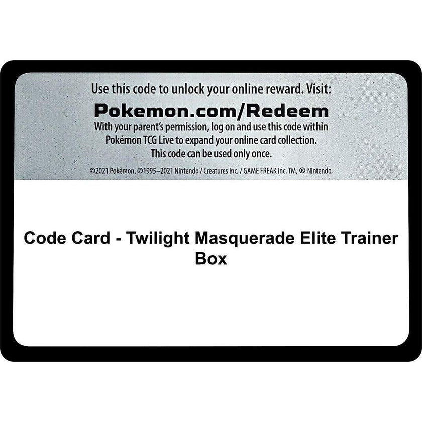 Code Card - Twilight Masquerade Elite Trainer Box (TWM)