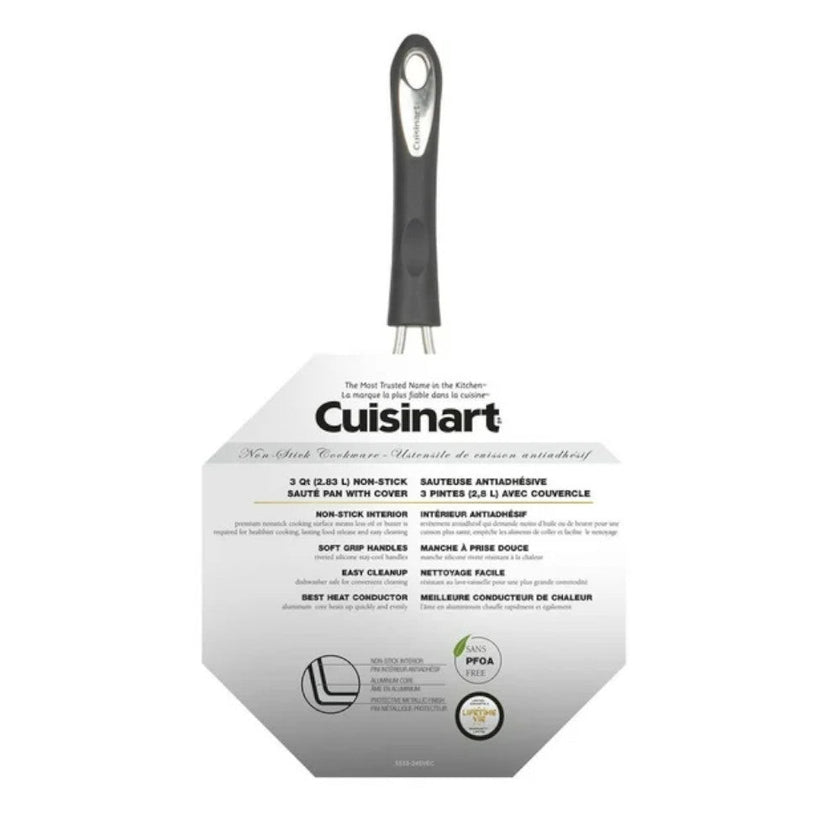 CUISINART 5533-24SVEC 3Qt Non-Stick Saute Pan with Cover