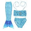 Girls Mermaid Bikini Set for Kids – 3-Piece Swimsuit with Skirt, Panties & Bra (Ages 3–8)