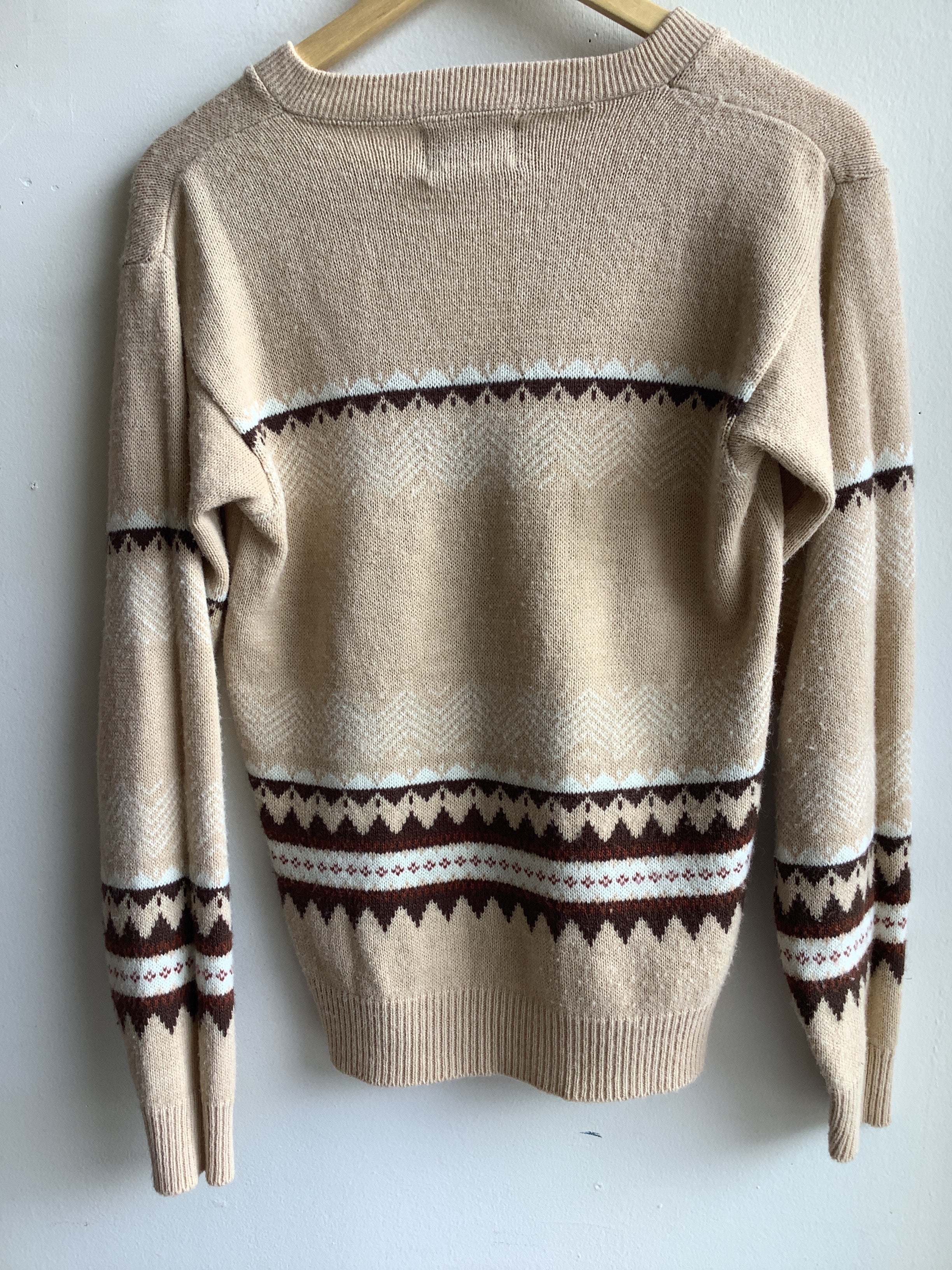 Vintage Pine State V-Neck Knit Sweater