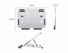 Aluminum Laptop Stand Adjustable Ergonomic 5-Angle Foldable Riser