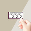 555 Angel Number Change and Transformation Sticker