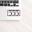 555 Angel Number Change and Transformation Sticker