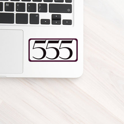 555 Angel Number Change and Transformation Sticker
