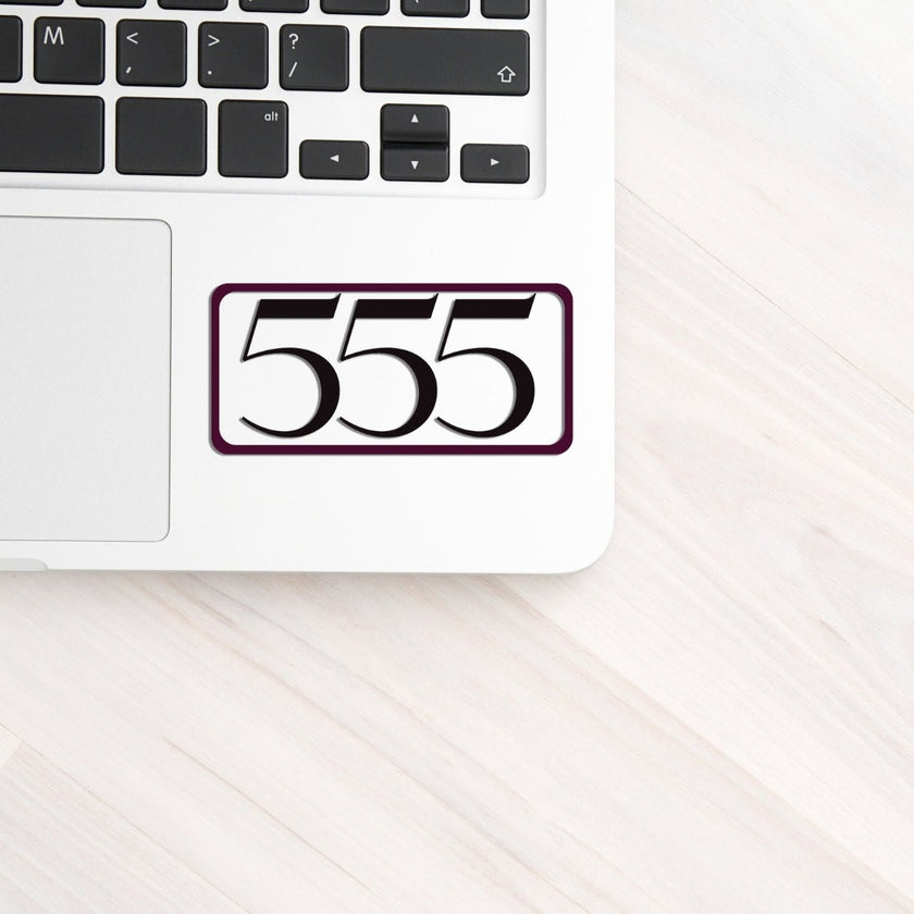 555 Angel Number Change and Transformation Sticker