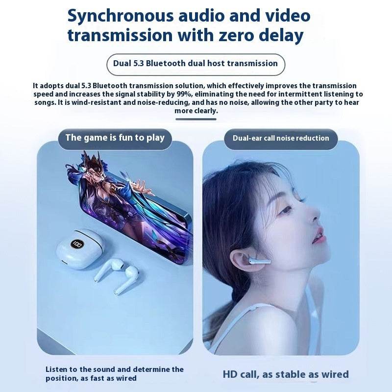 Wireless Bluetooth earphone Noise-canceling Wireless earbuds Low Latency High Sound Quality