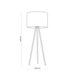 JUTE Natural Woven Floor Lamp for Living Room, Bedroom & Reading Nook – Scandinavian Minimalist Lighting