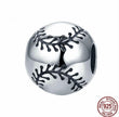 925 Sterling Silver Sports Ball DIY Bracelet Bead – Volleyball Football Baseball Tennis