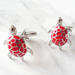 Men's Enamel Turtle Cufflinks – Copper Electroplated Animal Cufflinks | Canada & USA