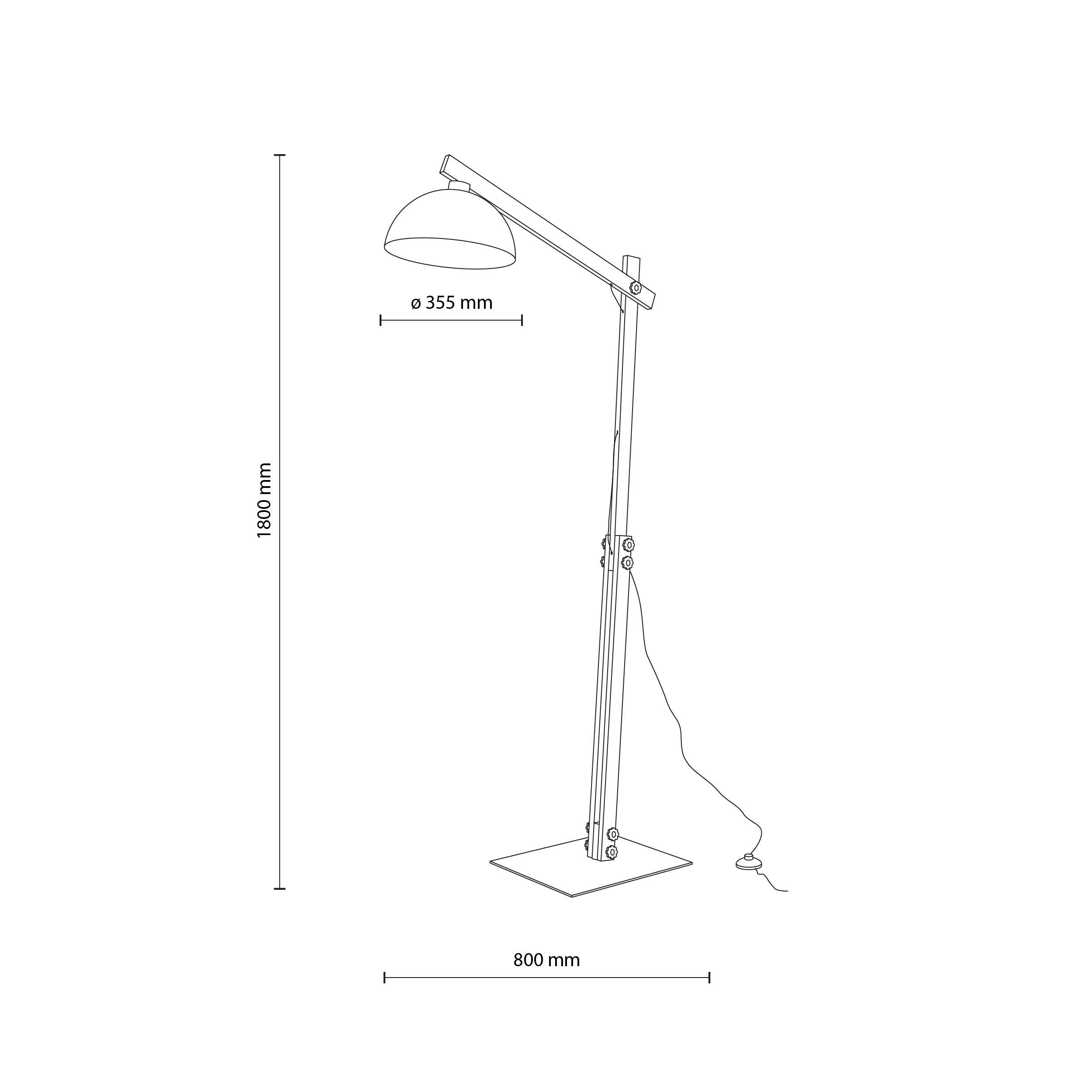 OSLO White Scandinavian Floor Lamp  (Clearance)