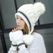 Women Cozy Knit Fleece-Feel Beanie With Ear Flaps Winter Hat Perfect For Skiing & Outdoor Activities