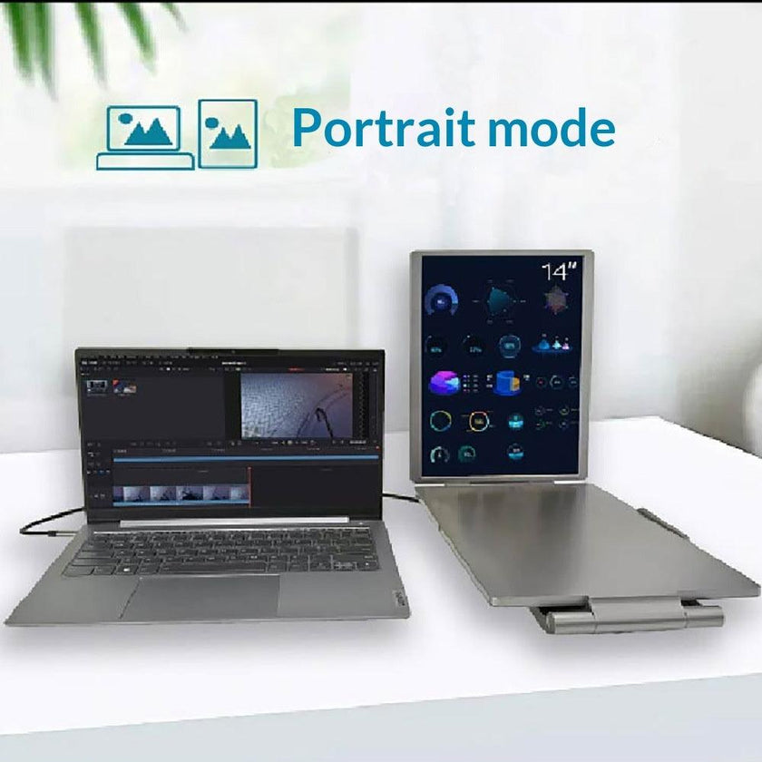 14-Inch Dual Screen Portable Monitor IPS USB-C HDMI Laptop External Display
