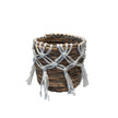 Banana Leaf & Macrame Tassel Planter Basket
