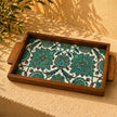 Palestinian Small Food Tray Rectangular 15×30×3 cm – Handmade Ceramic Serving Tray