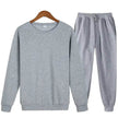 Autumn Winter  street fashion Plain Crew neck Sweatsuit for men