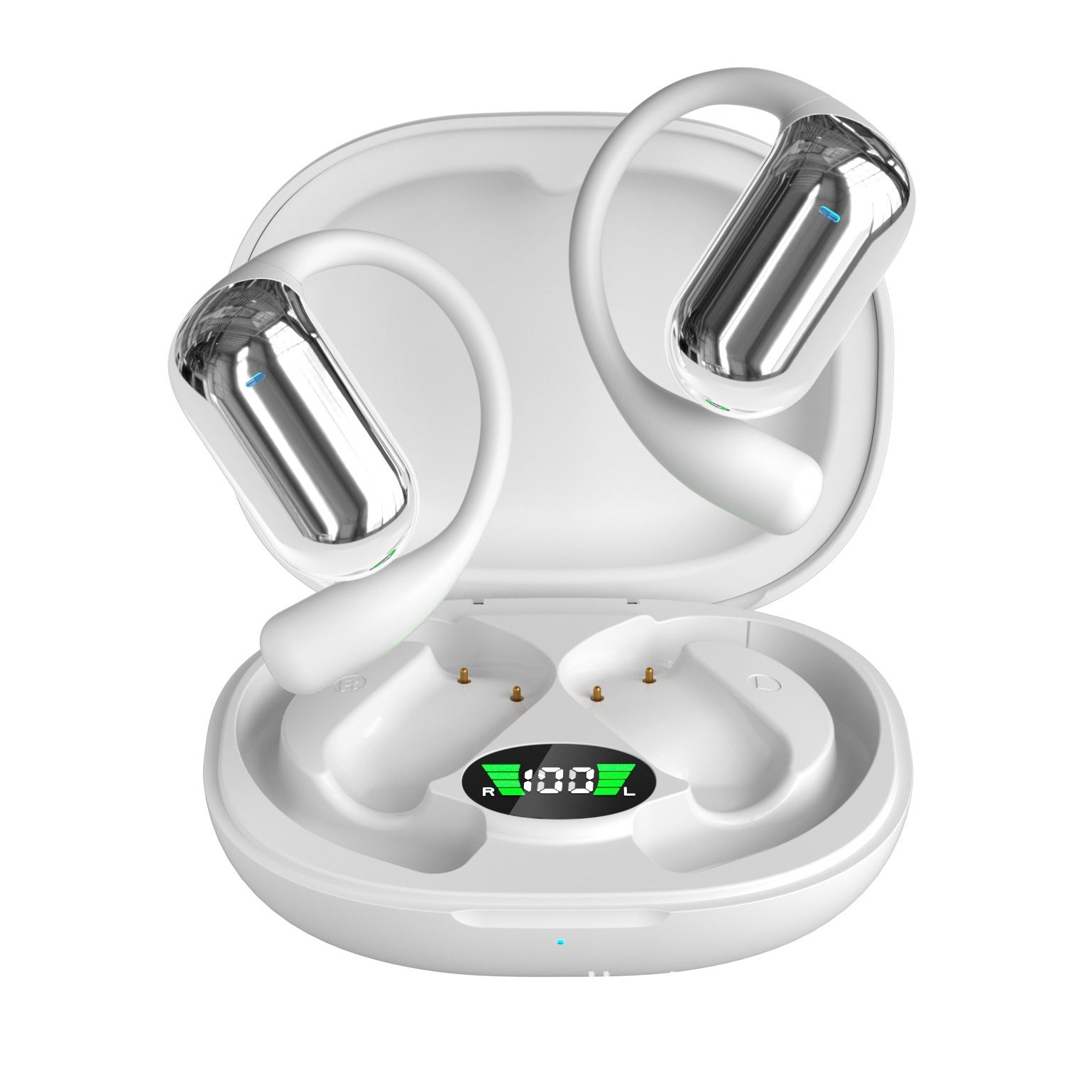 Ear-mounted LCD Color Screen Bluetooth Headset Smart AI Translation Headphones