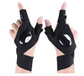 LED Outdoor Flashlight Fishing Half Finger Sports Lighted Gloves