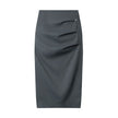 Retro  Design Casual Temperament Side Slit long Pencil Skirt for work