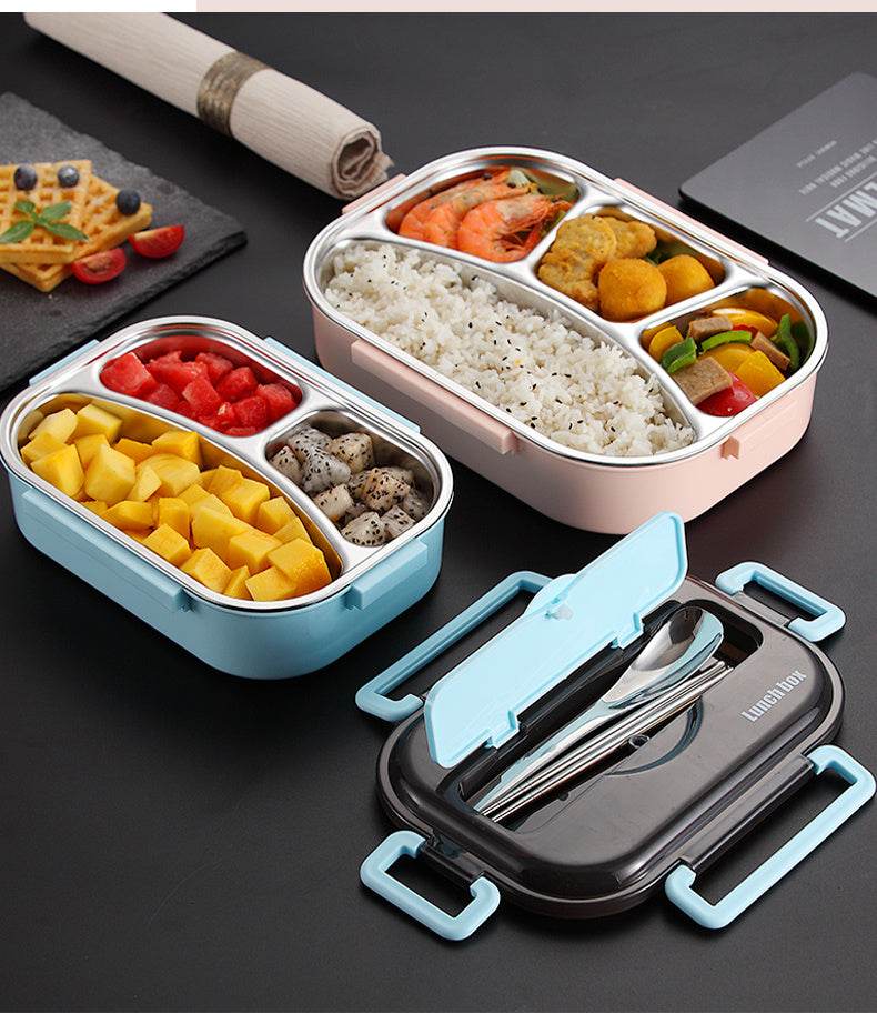 Stainless Steel Insulated Kids Bento Lunch Box with Cutlery
