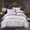 Jacquard Cotton Four‑Piece Luxury Bedding Set – Pure Cotton Duvet Cover & Silk‑Satin Finish Bed Sheet