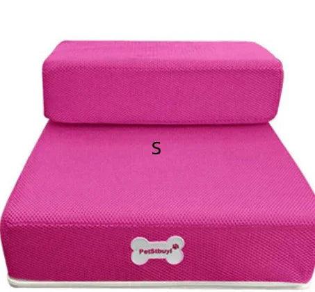 Foldable Pet Stairs – 2-Step Foam Dog & Cat Steps (Small & Large, Multiple Colours)