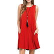 Casual Summer dress Women Pocket Dress Ladies beach mini dress