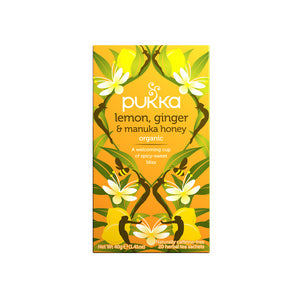 Pukka Tea - Organic Lemon Ginger+Manuka Honey (20bg)
