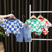 Fashion Personality Short Sleeve Boys Summer Suit