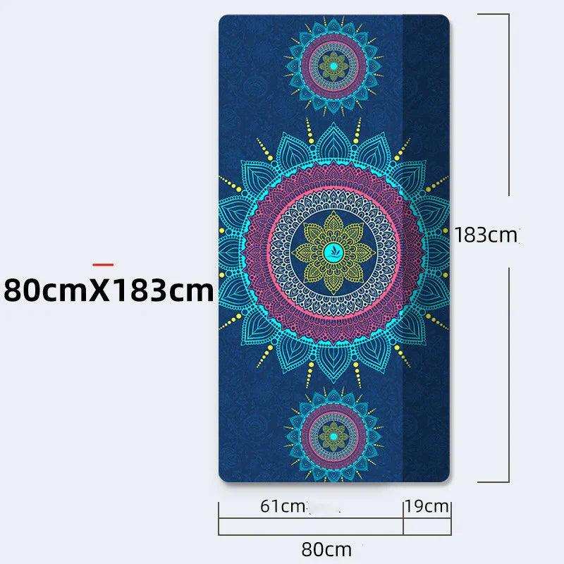 Non-Slip Yoga Mat – TPE & Suede, Beginner & Advanced (Pink / Midsummer Set)