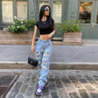 Women Street style Ripped Denim Jeans Pant Low rise