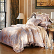 Jacquard Cotton Four‑Piece Luxury Bedding Set – Pure Cotton Duvet Cover & Silk‑Satin Finish Bed Sheet