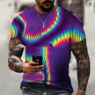 Men's Black Tech 3D Printed Short Sleeve T-Shirt