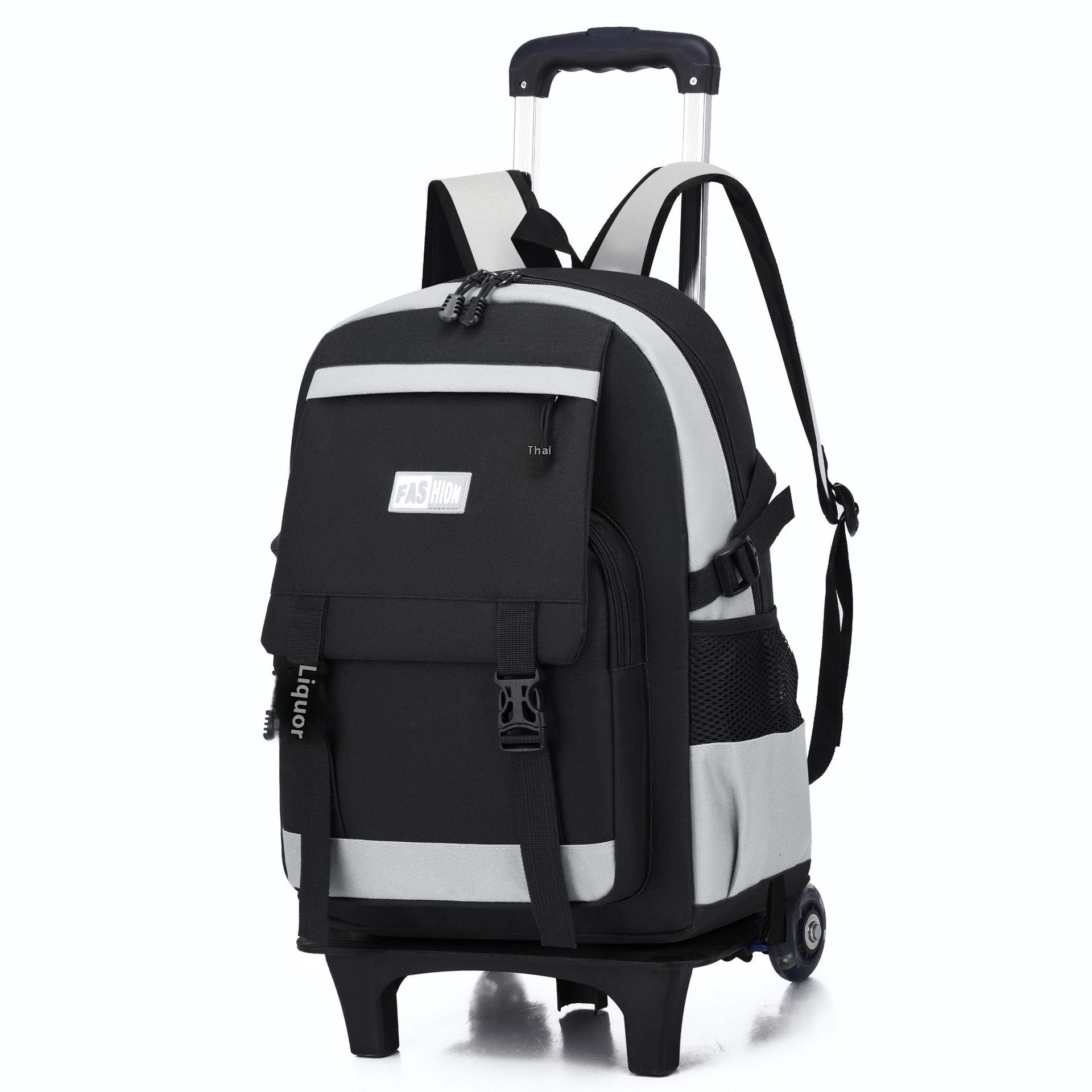Kids Large Capacity Trolley School Backpack with Wheels – Primary School Pull Rod Bag