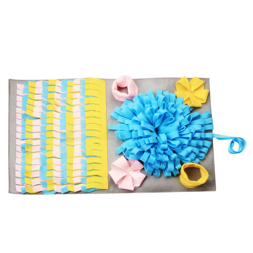 Interactive Dog Snuffle Mat Puzzle – Nose Work Enrichment Toy & Slow Feeder Treat Mat