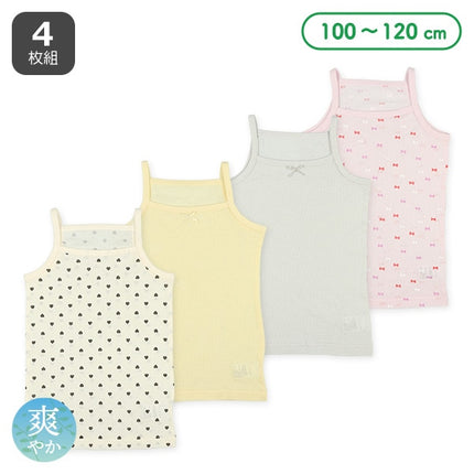 西松屋 4枚組メッシュキャミソール肌着（ハート・リボン） 正規品