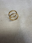 Standout Boutique Double Bar 18 K Gold Bond Ring