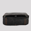 Greenwood Leather Mini-Messenger Bag. Wax Pull-Up Leather Flap Over Bag
