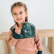 Kids' Bamboo Fleece Half-Zip | Ash With Night Sky