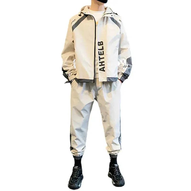 Autumn Casual Sportswear 2pcs suit Workwear Tracksuit Outfit for men