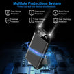 10000mAh Ultra Slim Power Bank Digital Display LED Flashlight 2 USB Ports Airline Approved