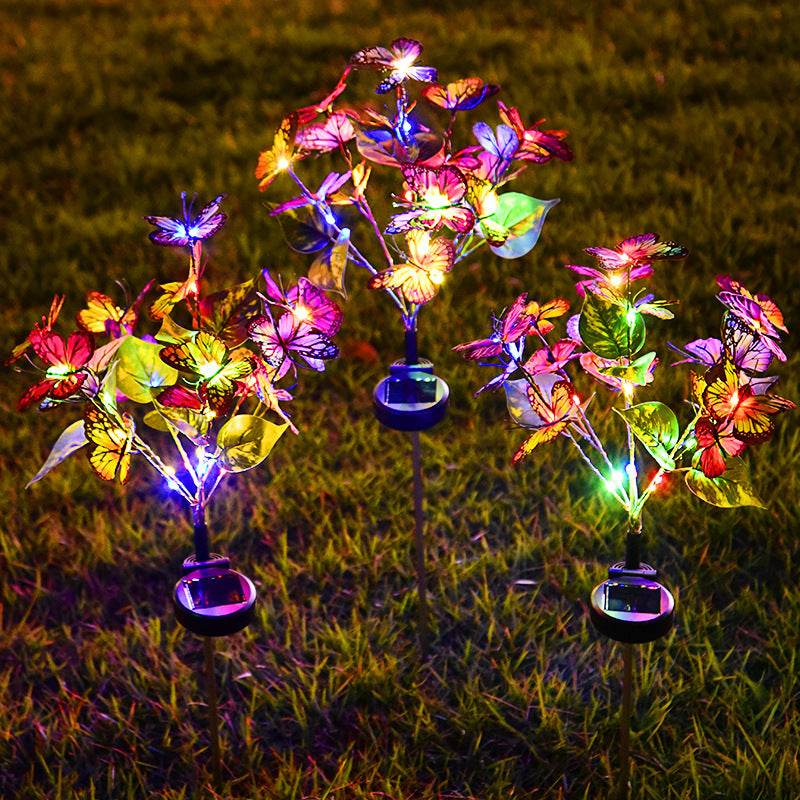 Solar Butterfly Courtyard Light Led Landscape Pathway Lighting