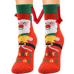 Soft Carton Christmas-themed Fleece Winter Home socks for Women