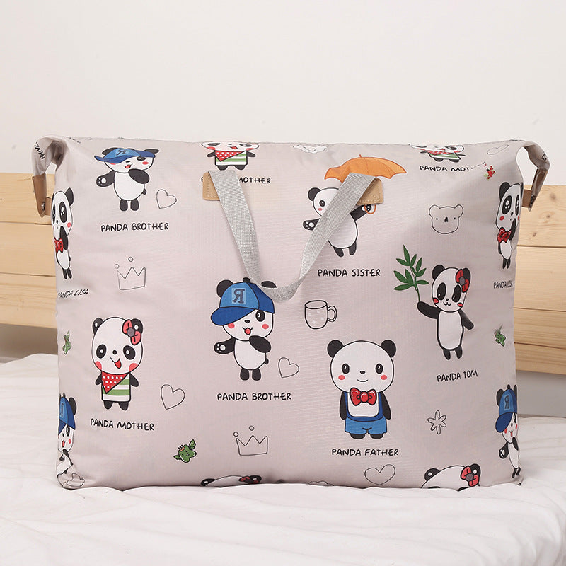 Oxford Cloth Blanket and Quilt Storage Bags, Airtight, Moisture-Proof, Wardrobe Hanging, Cartoon Print